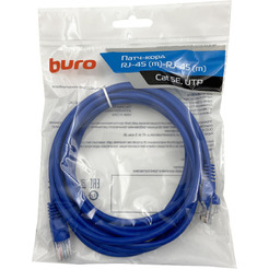 Патч-корд Buro UTP-5E-3M-BL
