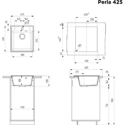 Кухонная мойка MAUNFELD Perla MFQS-425W (кремовый)