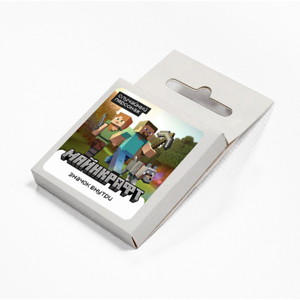 Значок сувенирный "Дай 5 Добру" (Майнкрафт) в ассортименте