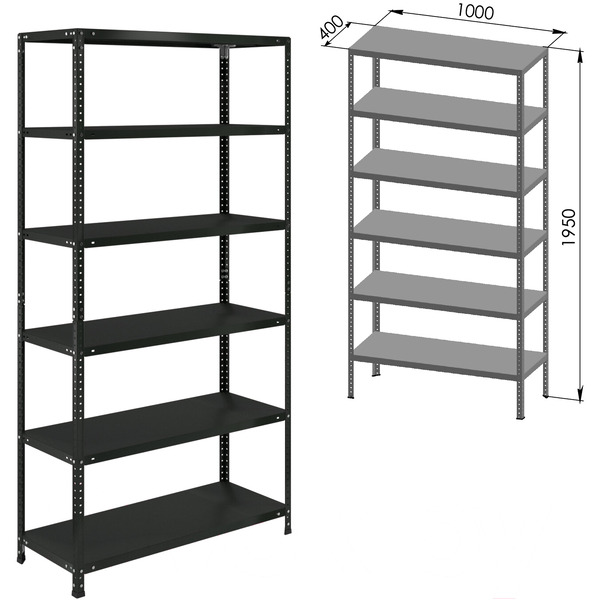 Стеллаж Brabix Ms Kd-200/40-6 291272
