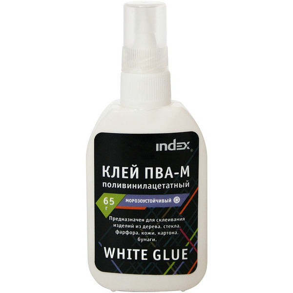 Клей ПВА-М INDEX, 65 г, с дозатором, арт. IWG65