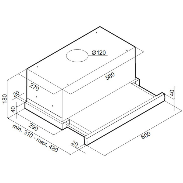 Кухонная вытяжка Maunfeld VS Slide 60 (металлик/белый)