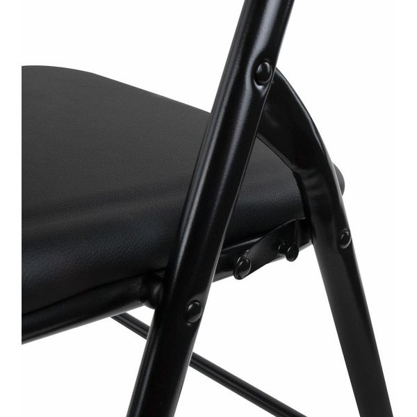 Стул складной BRABIX Golf CF-007 (черный каркас, кожзам черный) 533024