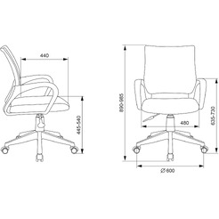 Кресло детское Бюрократ KD-W4 (черный/красный)