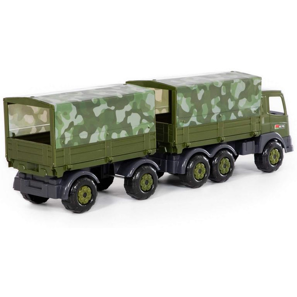 Автомобиль бортовой тентовый военный с прицепом  Полесье 49155 Престиж