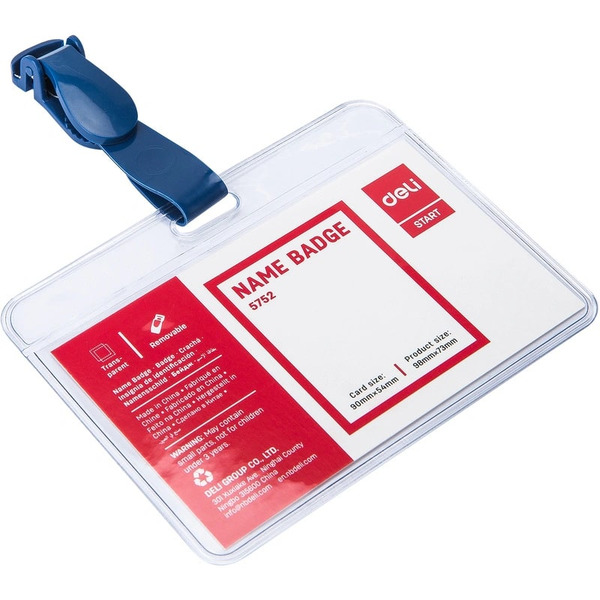 Бейдж на клипсе DELI 5752 (50 шт.)
