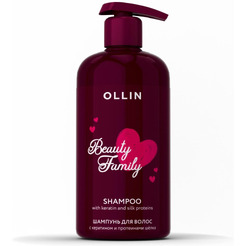 Шампунь для волос Ollin Professional с кератином и протеинами шёлка, 500 мл