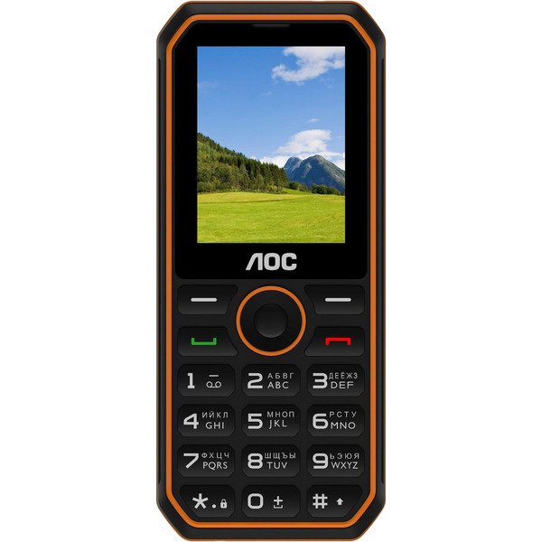 Мобильный телефон AOC A248 (черный/оранжевый)