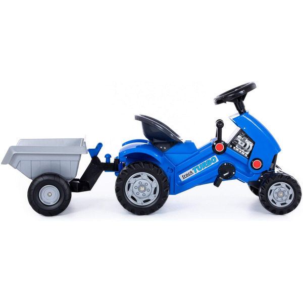 Каталка-трактор с педалями Turbo-2 с полуприцепом Полесье 84651