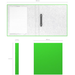 Файл-регистратор Erich Krause А4/35мм NEON, ламинированный, зеленый 39057