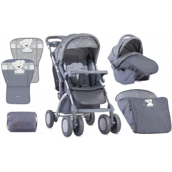 Прогулочная коляска LORELLI Toledo Grey My Teddy + автокресло