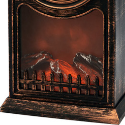 Светодиодный камин NEON-NIGHT Старинные часы с эффектом живого огня 511-021