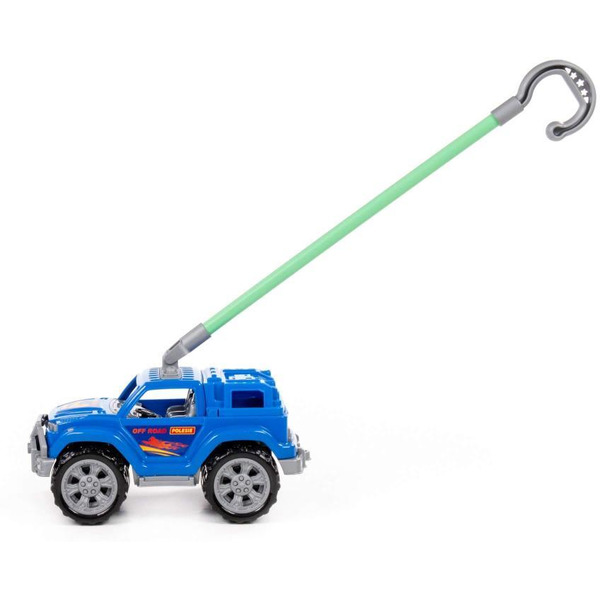 Игрушка-каталка Полесье Легионер с ручкой 63912 (синий)