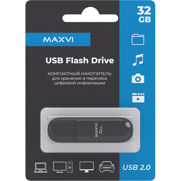 USB флеш-накопитель Maxvi P1 32GB (черный)