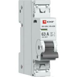 Выключатель нагрузки EKF PROxima ВН-63 1р 63А sl63-1-63-pro S63163