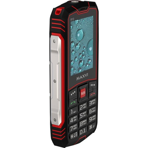Мобильный телефон Maxvi R10 + ЗУ WC-112 (черный/красный)
