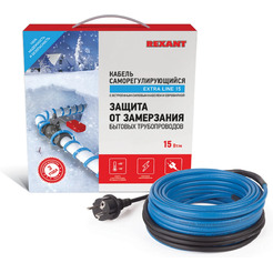 Саморегулирующийся кабель Rexant 15MSR-PB 6 м 90 Вт