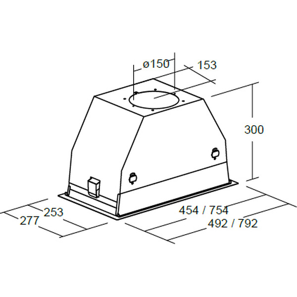 Вытяжка кухонная САТА GC DUAL A 45 XGBK/B