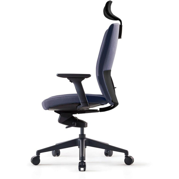 Кресло BESTUHL J2 (черная рама, спинка-ткань, сиденье-ткань, крест.-пластик, серый)