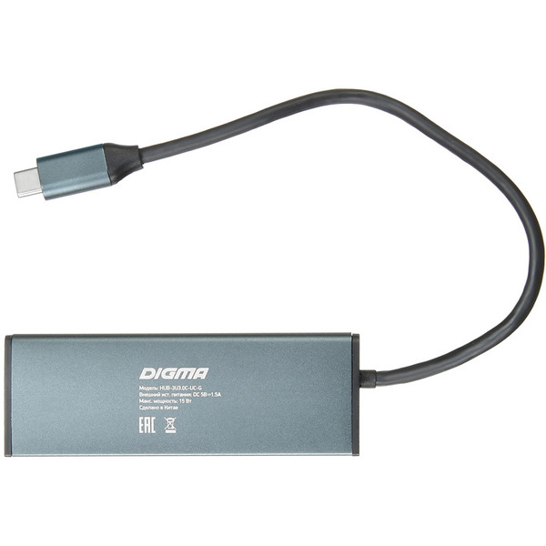 Разветвитель Digma HUB-3U3.0С-UC-G