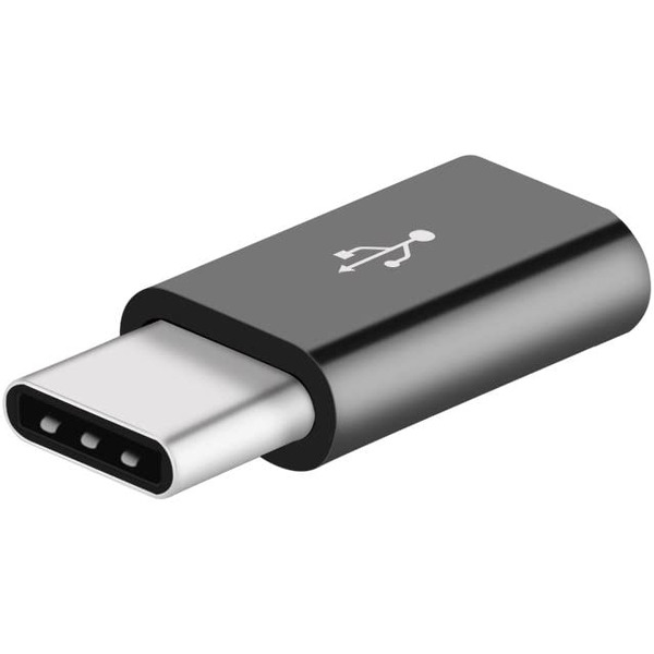 Переходник BINGO microUSB на Type-C (черный)