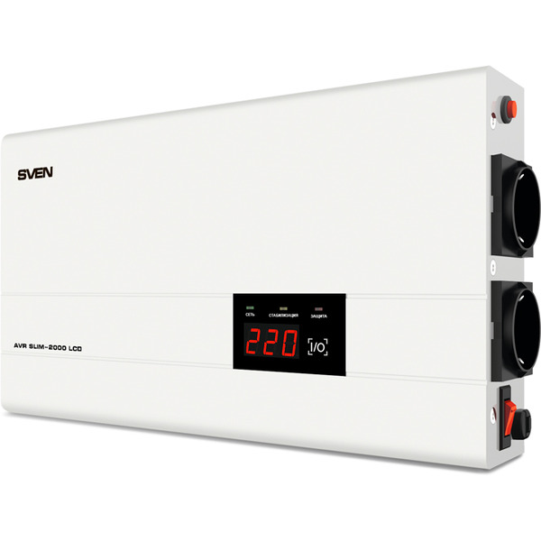 Стабилизатор напряжения SVEN AVR SLIM-2000 LCD