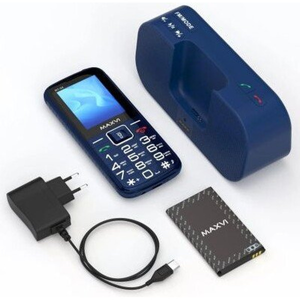 Кнопочный телефон Maxvi RT-04 (синий)