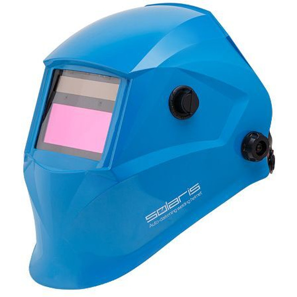 Щиток сварщика с самозатемняющимся светофильтром Solaris ASF520S.PBL (голубой глянец)