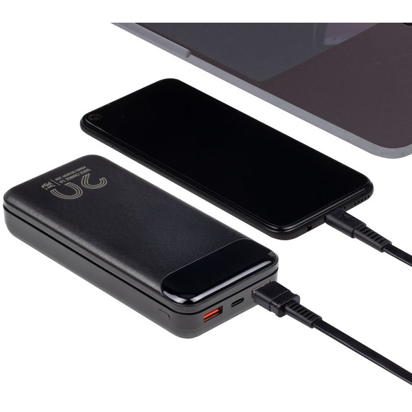 Внешний аккумулятор с дисплеем RIVACASE VA2580 (20000 mAh) черный