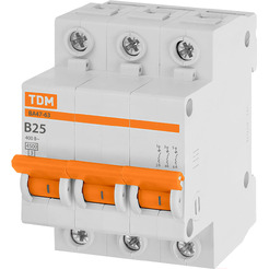 Выключатель автоматический TDM ВА47-63 3Р 25А SQ0218-0057