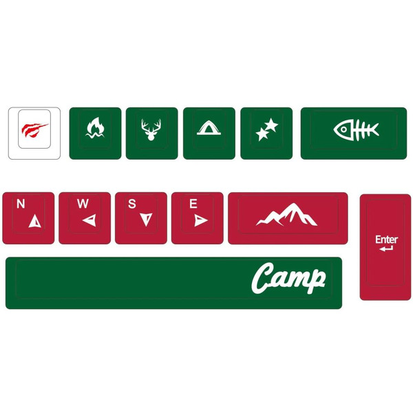 Набор кейкапов Havit KC006 (Красный/Зеленый) 13 шт