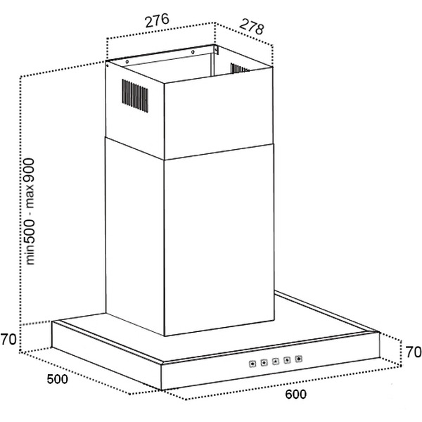 Вытяжка GRAND Медина сенсор (60 см, нержавеющая сталь)