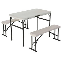 Набор 3-х предметов LIFETIME90080352: стол 106*61*74см и 2 скамьи