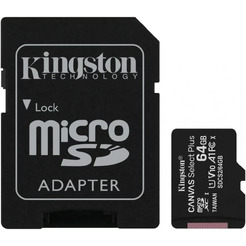 Карта памяти Kingston Canvas Select Plus microSDXC 64GB SDCS2/64GB (с адаптером)