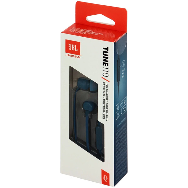 Наушники с микрофоном JBL Tune 110 (синий)
