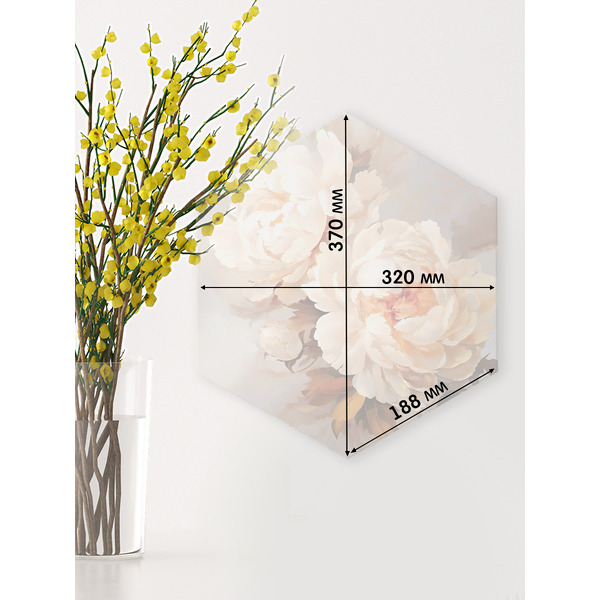 Картина по номерам Флюид Нежные пионы 37x32 VHR0010