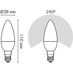 Светодиодная лампочка Gauss Candle-dim E14 7 Вт 3000 К 103101107-D