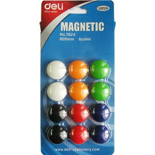 Магнитные держатели для доски DELI 7824 (20мм, 12шт)