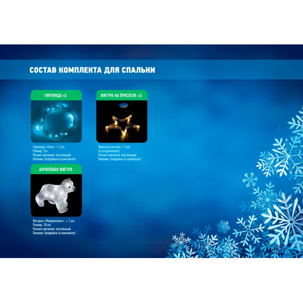 Набор украшений NEON-NIGHT Комплект Спальня (бирюзовый)