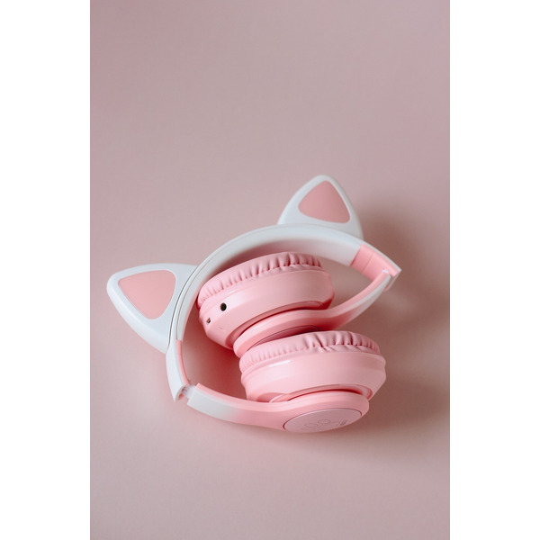 Наушники с ушками MIRU Cat EP-W10 (розовый)
