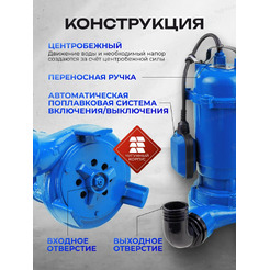 Фекальный насос Forsage F-WQCD10-10-0.75 ALU