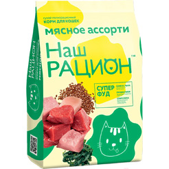 Сухой корм для кошек Наш рацион Для взрослых кошек мясное ассорти 1.5кг