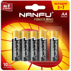 Батарейка Nanfu AA (5+1 шт)