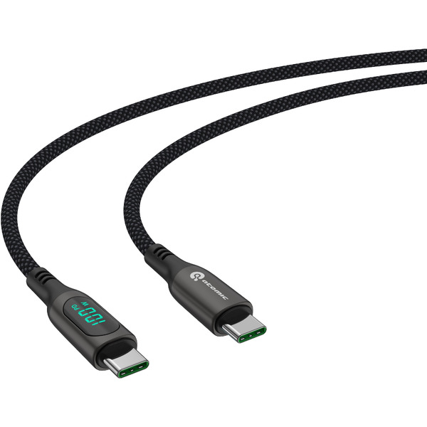 Кабель Atomic WOW100 USB-C-USB-C PD 100W 5A 30.391 (1.5м, черный)