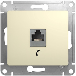 Розетка телефонная Systeme Electric Glossa GSL000281T