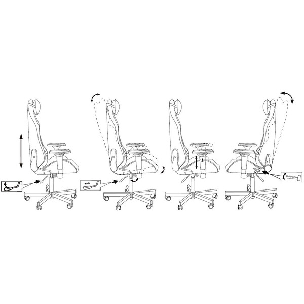 Кресло игровое Knight N1 Fabric Light-20 (1626367) черный