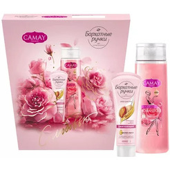 Подарочный набор CAMAY КРАСОТА И УХОД 2025(гель д/душа 250мл+крем д/рук 80мл)