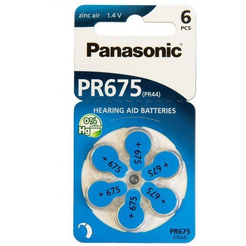Батарейка Panasonic PR675 PR44 PR-675/6LB (6 шт)