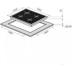 Варочная панель HOMSair HGG643TGCBG