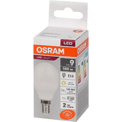 Лампа светодиодная OSRAM P60 7W 3000K Е14
